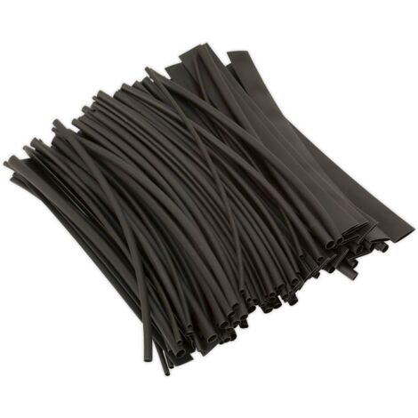 Sealey Heat Shrink Tubing 200mm 100pc - Black HST200B
