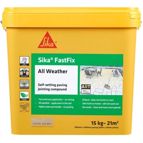 Sika FastFix Jointing Compound Patio All Weather Dark Buff 15kg No Mix Everbuild