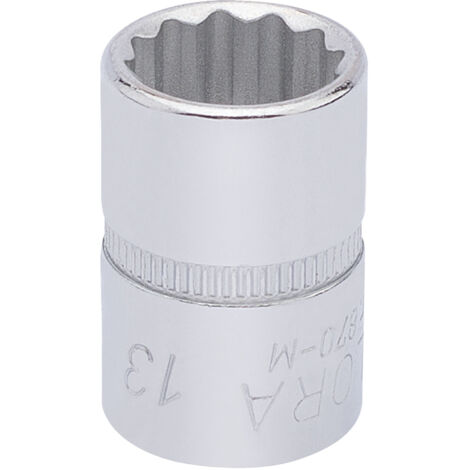 13mm 3/8-Inch Drive Bi-Hexagon Socket (25896) - Draper Elora 13MM Metric Square Drive Socket for Automotive and Mechanical Use (1/5)