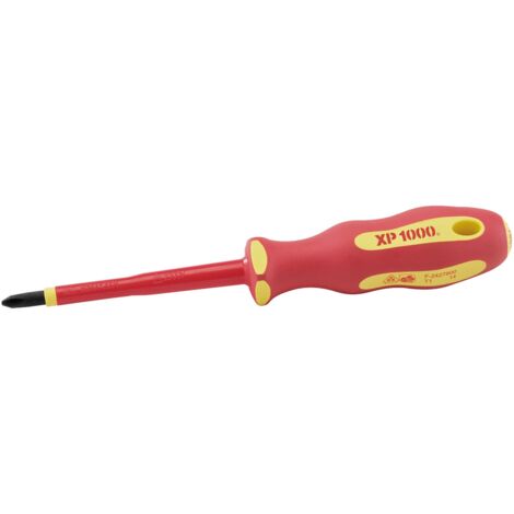 Draper XP1000 No.2X100mm Cross Slot (Phillips) Screwdriver – VDE Certified Insulated Screwdriver for Electrical Work (1/2)
