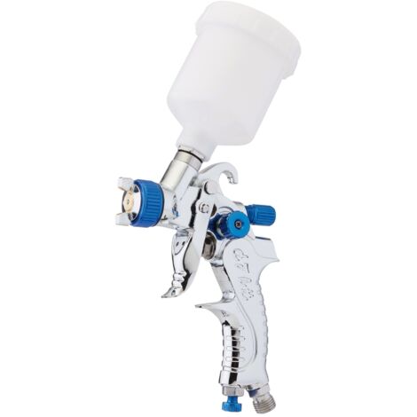 Draper HVLP Air Paint Spray Gun with 100ml Capacity, Includes 0.8mm and 1mm Nozzles (Model 28366)
