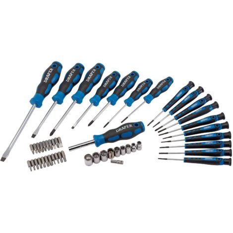 Draper 20721 49-Piece Screwdriver, Socket, and Bit Set for Versatile DIY and Professional Use (1/5)