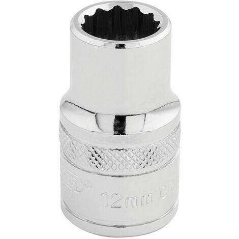 Draper 12mm 12-Point 1/2 Inch Square Drive Hi-Torq® Chrome Socket (Model 33097) (1/5)