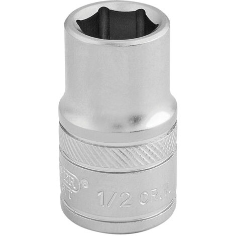 Draper 1/2 Inch Square Drive 6-Point Imperial Socket (Micro Satin Chrome Finish) Model 16626 (1/5)