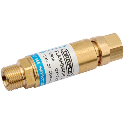 Draper In-Line Oxygen Flashback Arrestor (Model 35019) – High-Quality Safety Device for Oxygen Line Protection