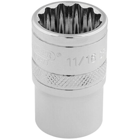 Draper 49480 3/8" Square Drive Hi-Torq® 12-Point Socket, 11/16 Inch