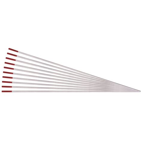 Premium 1.6mm x 150mm Thoriated Tungsten Electrodes - Pack of 10 for TIG Welding (Model 98448) (1/5)
