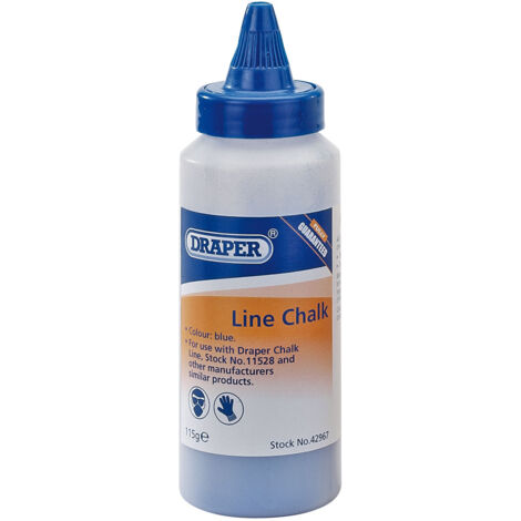 Draper Blue Chalk for Chalk Lines – 115g (4oz) in Plastic Bottle
