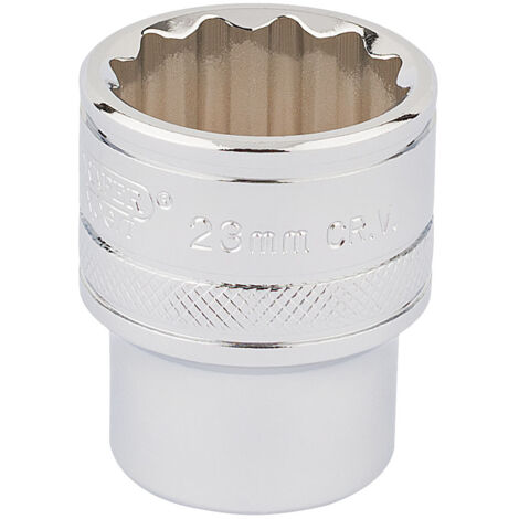 Draper Hi-Torq 1/2" Drive 23mm 12-Point Chrome Socket – Standard Length (Model 33370) (1/5)