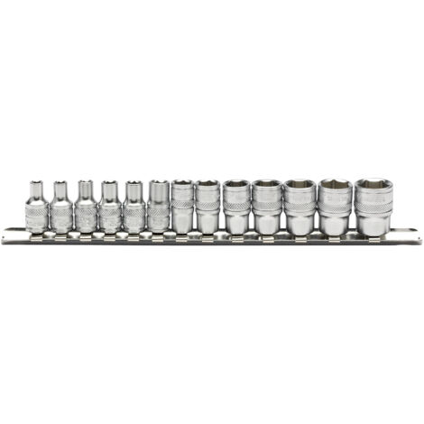 Draper 16487 1/4-Inch Square Drive Socket Set with 13 Metal Bar Mounts (1/5)
