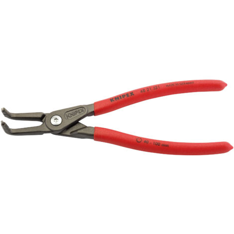 Knipex 48 21 J31 210mm 90° internal straight tip circlip pliers 40-100mm capacity – Model 75086 – for precision applications in confined spaces – Draper (1/5)
