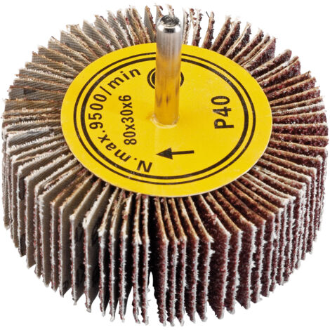 Draper PTAFW80 80mm x 30mm Abrasive Flap Wheel – 40 Grit for Grinding and Finishing Applications (1/5)