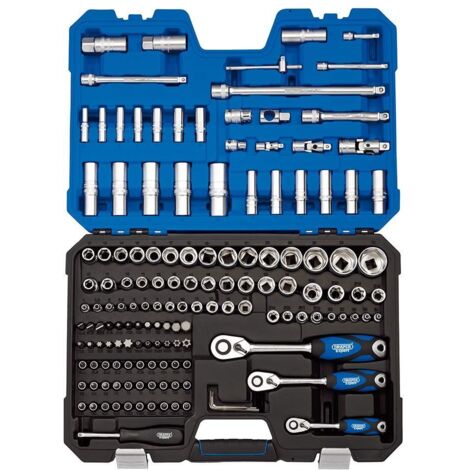Draper 149-Piece Metric Socket Set (1/4", 3/8", 1/2" Drive) - Deep and Standard 6-Point Sockets (1/5)