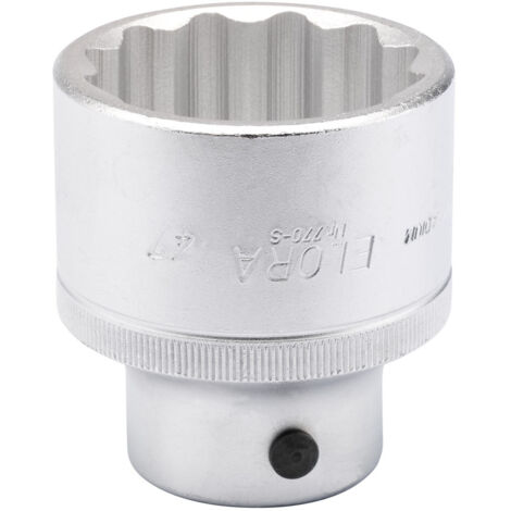 Draper 47mm Bi-Hexagon Socket for 3/4-Inch Drive, Standard Length, Chrome-Plated, Metric 3/4" Square Drive Socket (Model 00856) (1/5)