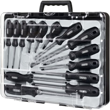 Draper SET 5 - 14-Piece Hard Grip Screwdriver Set with Regular (L) Handles (1/2)
