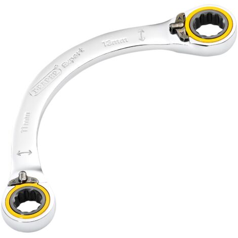 Draper Hi-Torq® 11x13mm Half Moon Ratchet Spanner with Double Ring Design (Model 03934) (1/2)