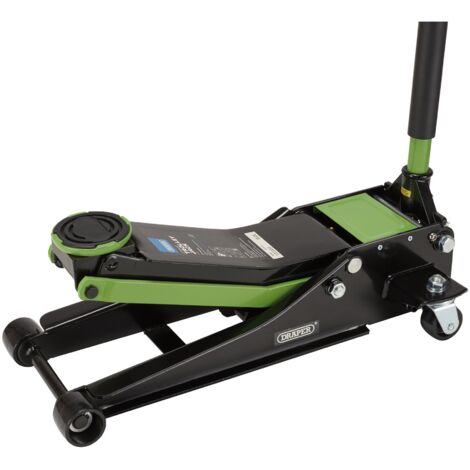Draper 3-Tonne Green Trolley Jack Model 28485 – Heavy-Duty Hydraulic Car Jack (1/3)