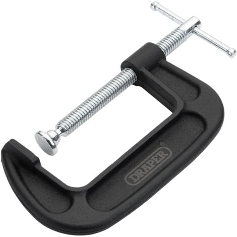Heavy Duty G-Clamp 100mm by Draper - Professional Grade Heavy Duty Clamp for Woodworking and Metalworking Tasks