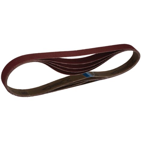 Draper Cloth Sanding Belt Pack of 5, 25 x 762mm, 120 Grit for Detail Sanding and Finishing (1/2)