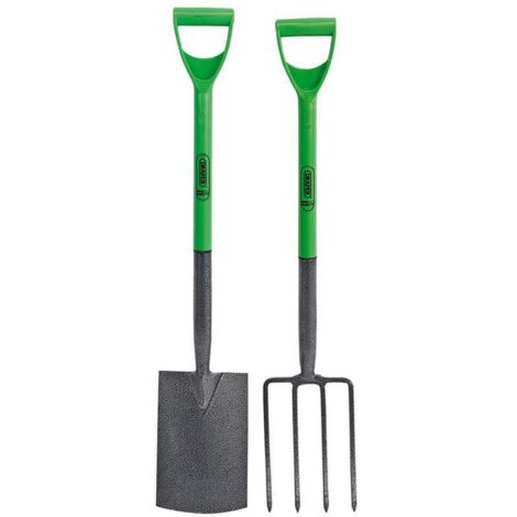Draper 16566 Gardening Spade & Fork Set Garden Digging Set Carbon Steel Shovel