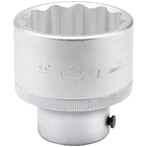 Draper 54mm Bi-Hexagon Socket for 3/4-Inch Drive, Standard Length, Chrome-Plated, Metric 54mm Square Drive Socket (Model 00880) (1/5)