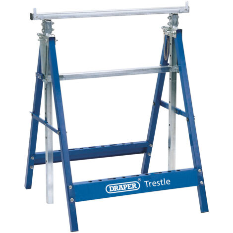 Draper Telescopic Saw Horse Trestle with Adjustable Height, 685 x 580mm, Max Load Capacity 250kg (Model 54051) (1/5)