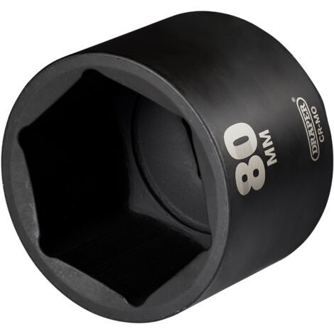 Draper HI-TORQ® 80mm Deep Impact Socket, 1-Inch Drive, Single Hex, Heavy-Duty Power Tool Accessory (1/2)