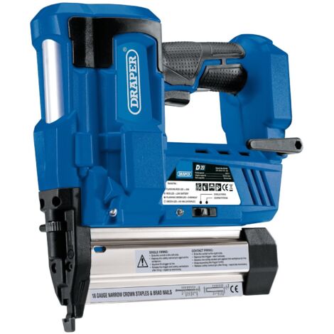 Draper D20 20V Cordless Nailer and Stapler (Bare Tool) – Model 55740