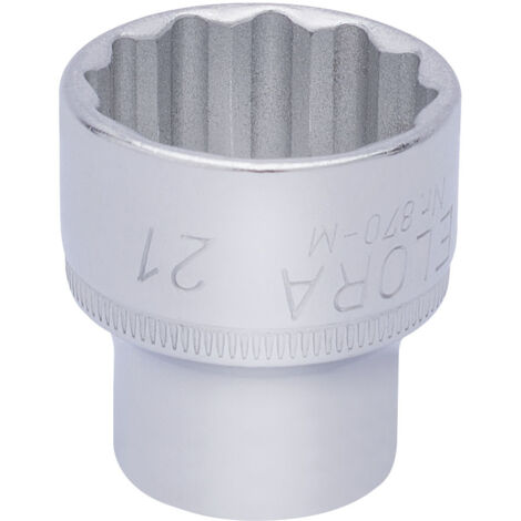 Draper 21mm 3/8-Inch Drive Bi-Hexagon Socket (Model 25979) for Metric Fastening Applications (1/5)