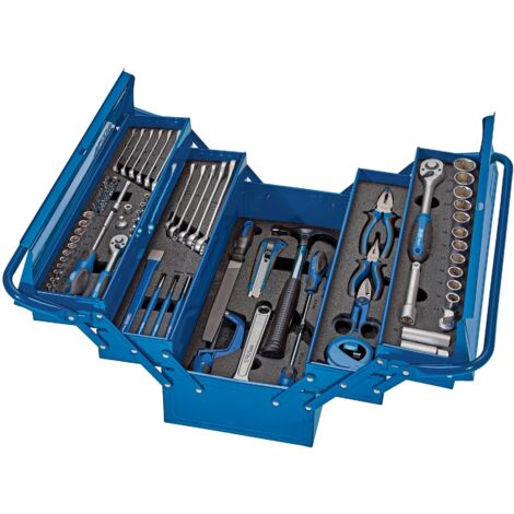 Draper TK100 90-Piece Hand Tool Kit in Steel Cantilever Toolbox (1/5)