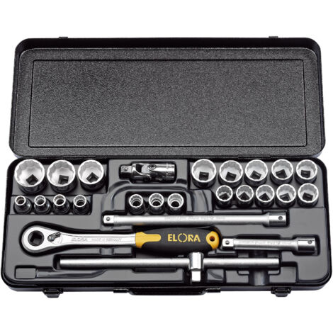Draper 770-OKLMU 25-Piece 1/2-Inch Square Drive Elora Metric Socket Set for Automotive and Mechanical Use (1/5)