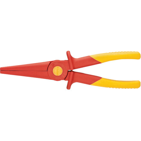Draper Knipex Fully Insulated 220mm 'S' Range Soft Grip Long Nose Pliers with Plastic Snipe Nose Design