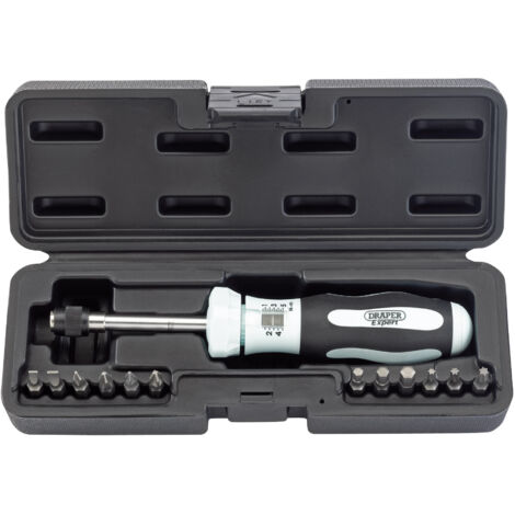 Draper 75170 Expert Torque Wrench Set – Multicolored, 1-5 Nm Digital Torque Screwdriver Kit