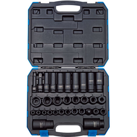 Draper Expert 83098 32-Piece 3/8 and 1/2 Inch Square Drive Impact Socket Set