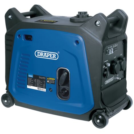 Draper 2800W Petrol Inverter Generator with 3100W Peak Power, 149.5cc Engine, 7.5L Fuel Tank, Model 95198