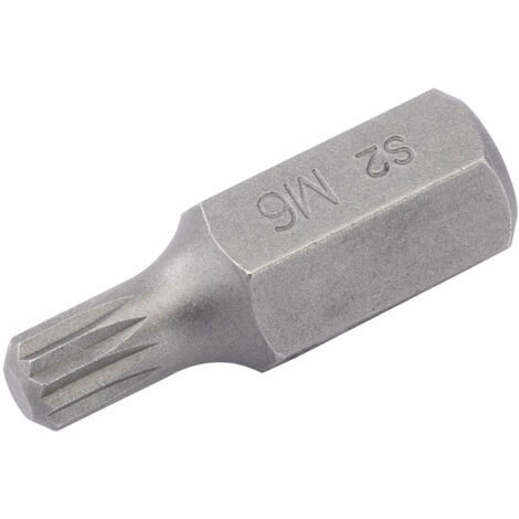 Draper Expert M6 x 30mm Hex and XZN (Spline) 10mm Insert Bit for Mechanic's Bit Sets (1/5)