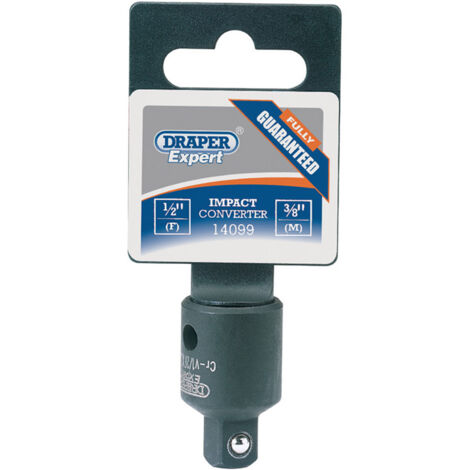 Draper Expert Impact Socket Converter 1/2" Female to 3/8" Male, Hardened and Tempered, Model 14099 (1/5)