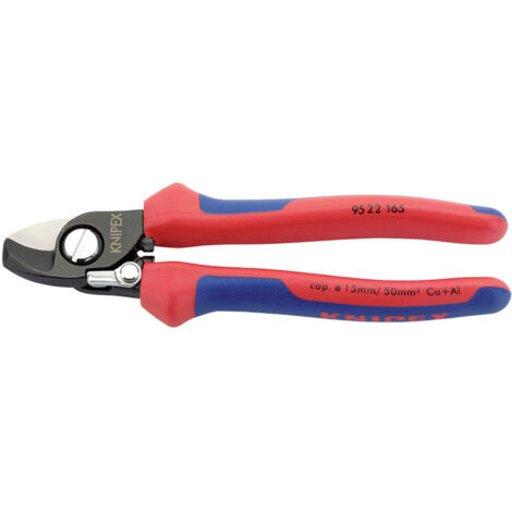 Knipex 165mm Heavy-Duty Copper and Aluminum Cable Shear with Spring-Loaded Handles – Model 09448 (1/5)