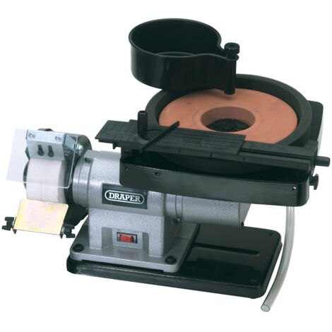 Draper 350W Wet and Dry Bench Grinder (Model 31235) for Versatile Grinding and Polishing Tasks (1/5)