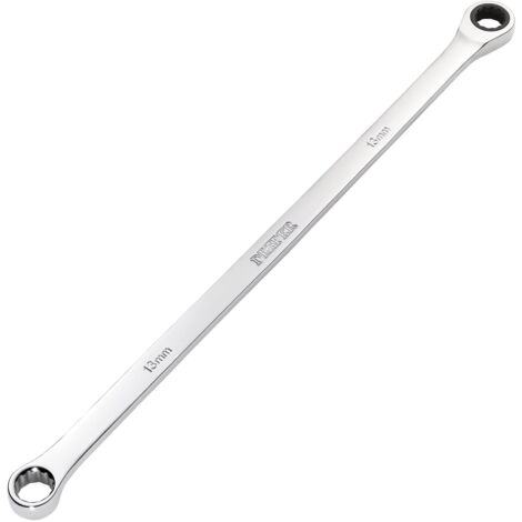 Draper Hi-Torq® 13mm Extra-Long Double Ring Ratchet Spanner – Chrome Finish, Model 27769 (1/2)