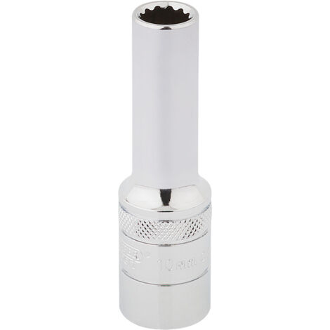 Draper 10mm 1/2 Inch Drive Hi-Torq® 12-Point Deep Socket in Polished Chrome (Model 33730) (1/5)