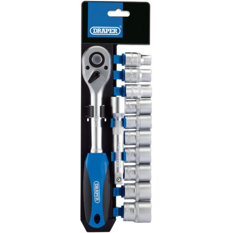 Draper 12-Piece 1/2" Square Drive Metric Socket and Ratchet Set (Model 16374) (1/5)
