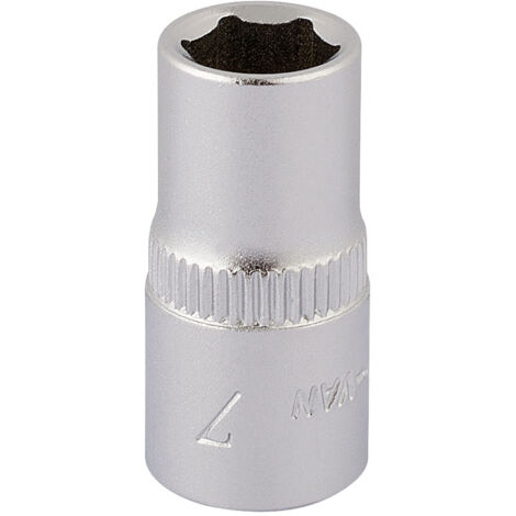 Draper 7mm Hex Socket for 1/4-Inch Drive - Metric Hexagon Socket (Model 11096) (1/5)