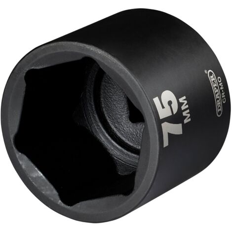Draper HI-TORQ® 75mm (1 Inch Drive) Deep Impact Socket with Single Hex, Heavy-Duty, 1 Square Drive (1/2)