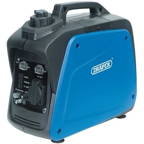 Portable Draper 700W Inverter Generator with 800W Peak Power, 230V Output, 2.1L Fuel Tank, Model 95176