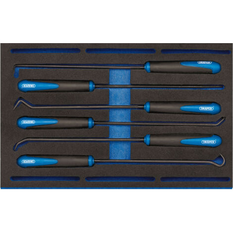 Draper Expert 6-Piece Long Reach Hook and Pick Set with 1/4 Drawer EVA Insert Tray (1/5)