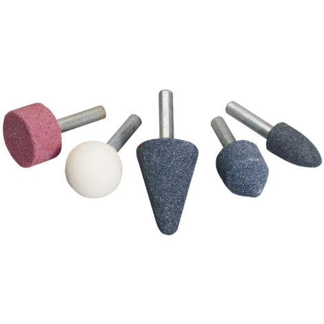 Draper 6mm (1/4 Inch) Shank Mounted Grinding Point Set – 5-Piece Rotary Tool Grinding Stone Kit (1/5)