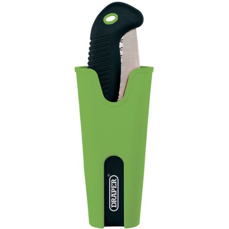Draper Folding Pruning Saw and Holster Set with 180mm Carbon Steel Blade – 2-Piece Comfort Grip Folding Saw and Holder Set