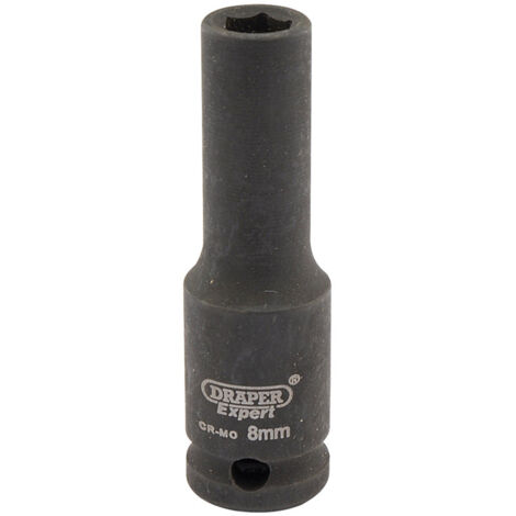 Draper Expert HI-TORQ® 8mm Deep Impact Socket Set – 3/8" Drive, Heavy-Duty Metric Deep Impact Sockets (Model 06881) (1/5)