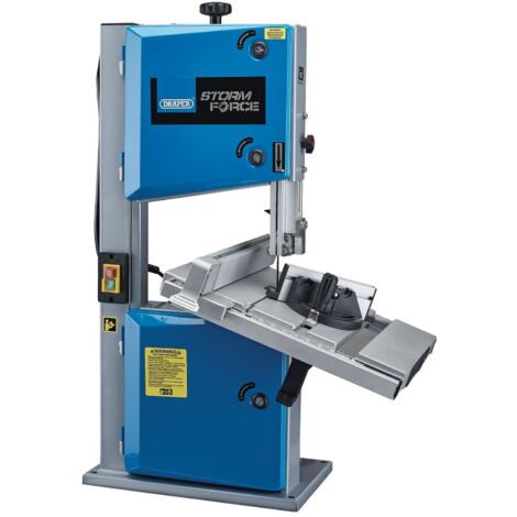 Draper Storm Force 245mm 420W Bandsaw with 230V Power, 120mm Cutting Depth, 1400rpm, 45-Degree Tilt, Includes Stand or Bench Mounting